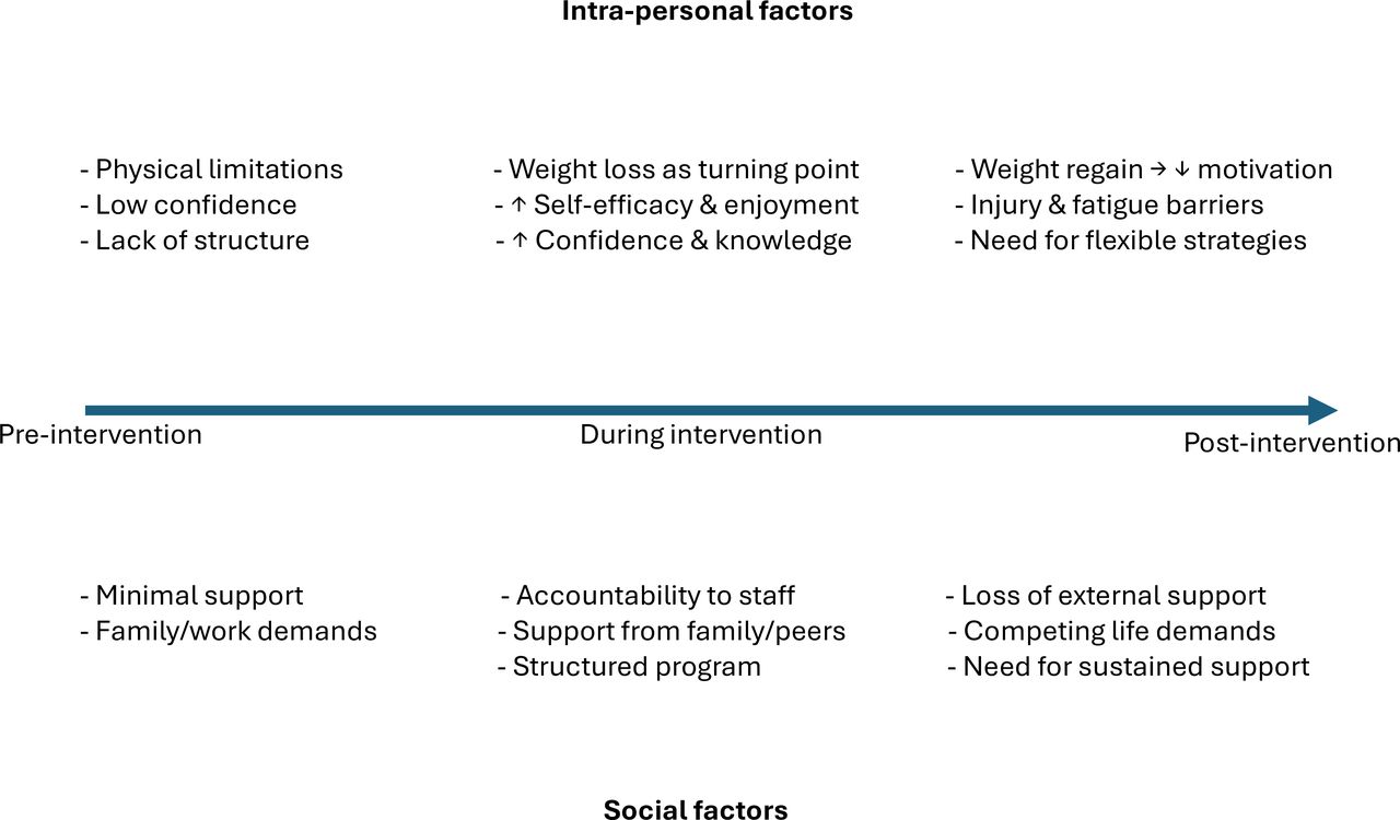 Barriers and facilitators to the initiation and maintenance of exercise ...